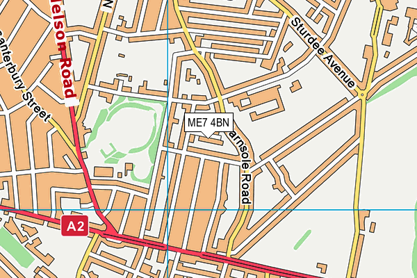 ME7 4BN map - OS VectorMap District (Ordnance Survey)