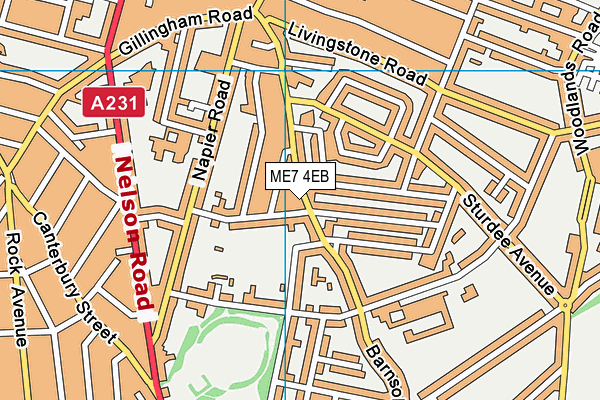 ME7 4EB map - OS VectorMap District (Ordnance Survey)