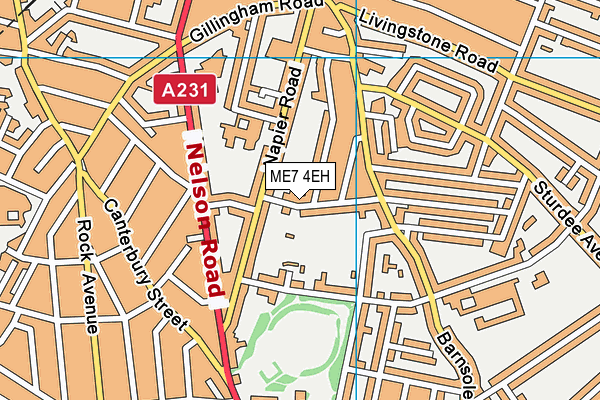 ME7 4EH map - OS VectorMap District (Ordnance Survey)