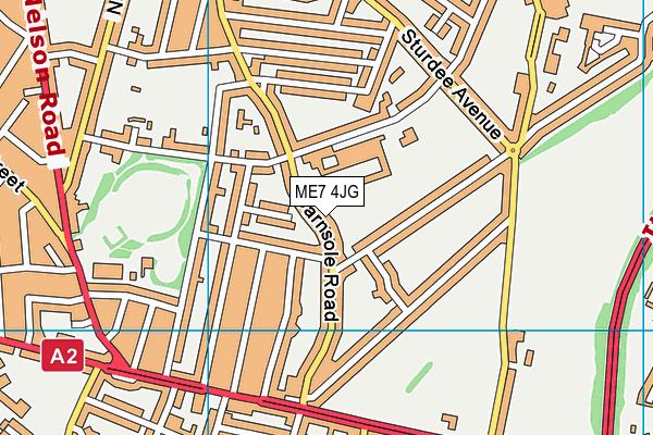 ME7 4JG map - OS VectorMap District (Ordnance Survey)