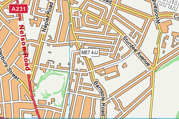 ME7 4JJ map - OS VectorMap District (Ordnance Survey)