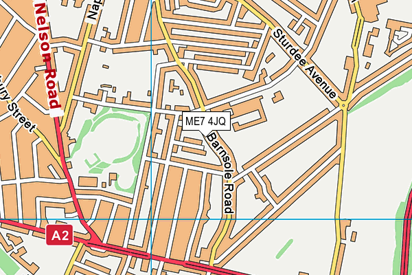 ME7 4JQ map - OS VectorMap District (Ordnance Survey)