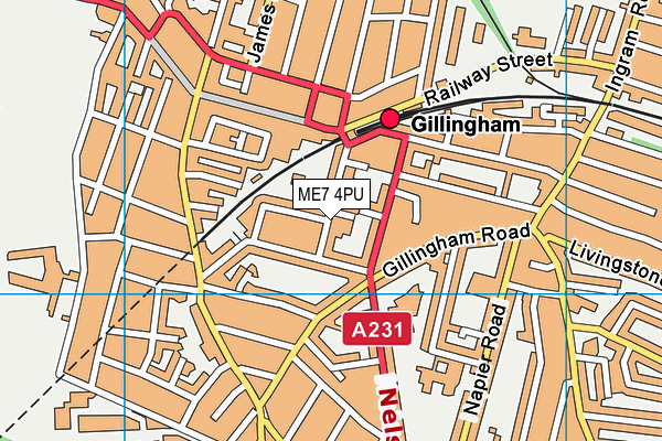 ME7 4PU map - OS VectorMap District (Ordnance Survey)