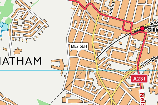ME7 5EH map - OS VectorMap District (Ordnance Survey)