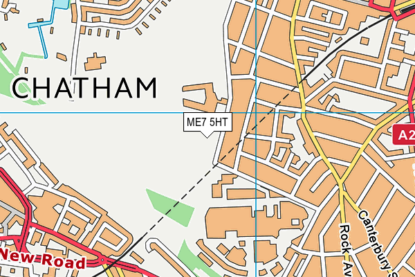 Brompton Academy map (ME7 5HT) - OS VectorMap District (Ordnance Survey)