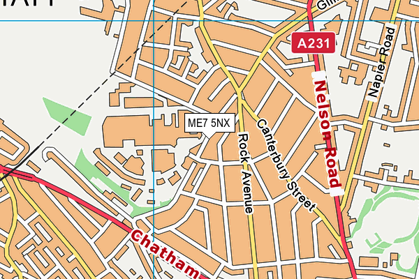 ME7 5NX map - OS VectorMap District (Ordnance Survey)