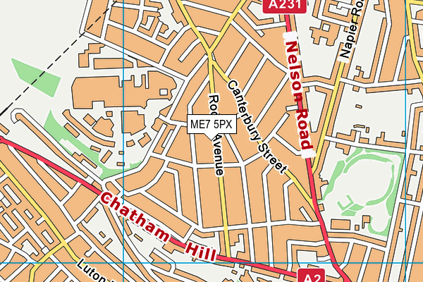 ME7 5PX map - OS VectorMap District (Ordnance Survey)