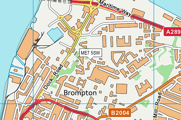 ME7 5SW map - OS VectorMap District (Ordnance Survey)