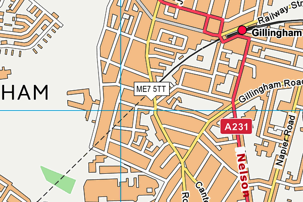 ME7 5TT map - OS VectorMap District (Ordnance Survey)