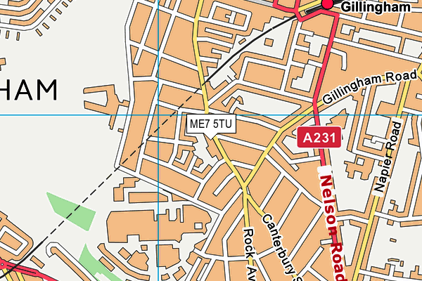 ME7 5TU map - OS VectorMap District (Ordnance Survey)