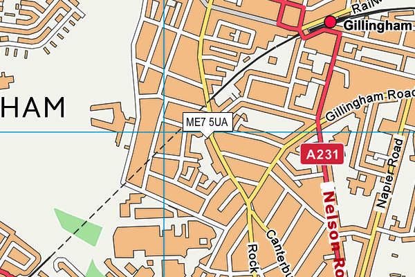 ME7 5UA map - OS VectorMap District (Ordnance Survey)