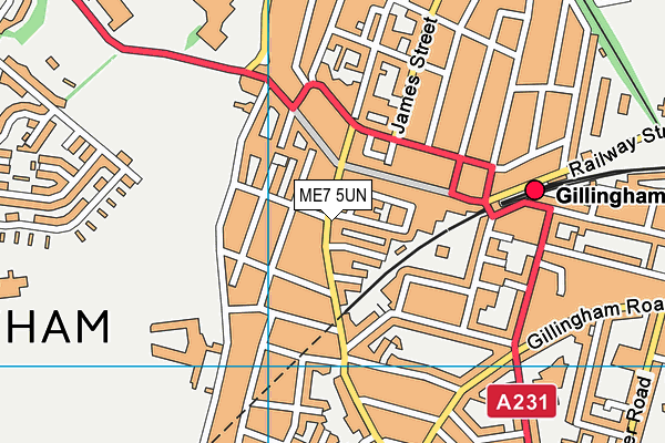 ME7 5UN map - OS VectorMap District (Ordnance Survey)