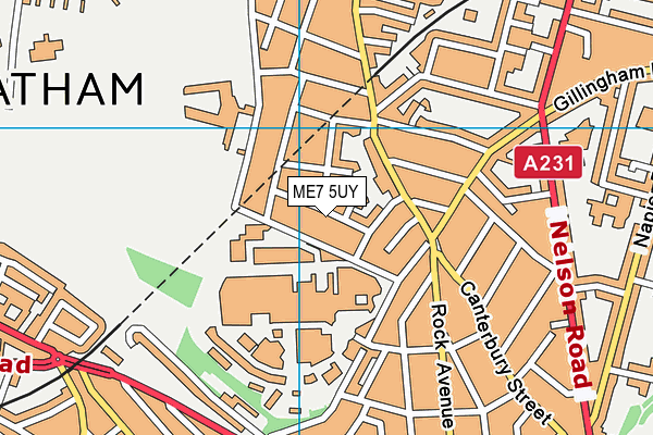 ME7 5UY map - OS VectorMap District (Ordnance Survey)