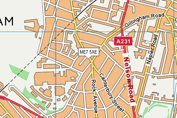 ME7 5XE map - OS VectorMap District (Ordnance Survey)