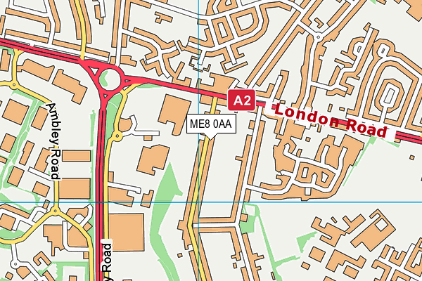 ME8 0AA map - OS VectorMap District (Ordnance Survey)