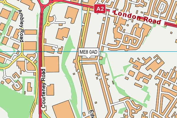 ME8 0AD map - OS VectorMap District (Ordnance Survey)