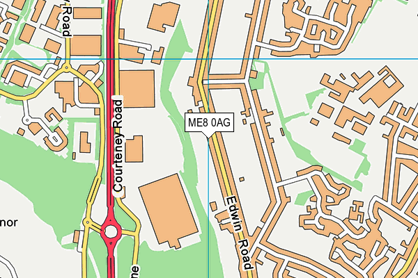 ME8 0AG map - OS VectorMap District (Ordnance Survey)