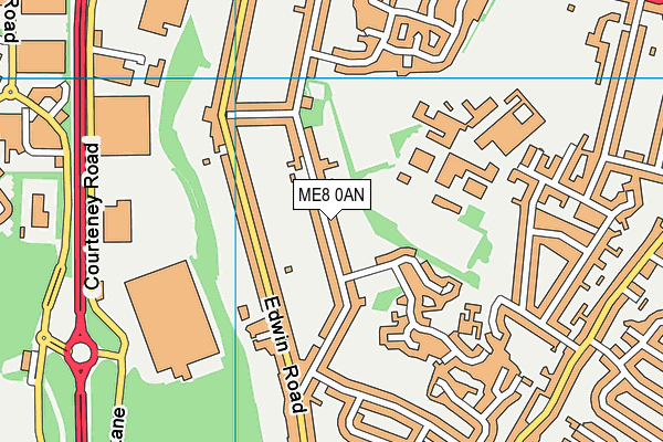 ME8 0AN map - OS VectorMap District (Ordnance Survey)