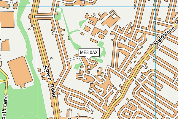 ME8 0AX map - OS VectorMap District (Ordnance Survey)