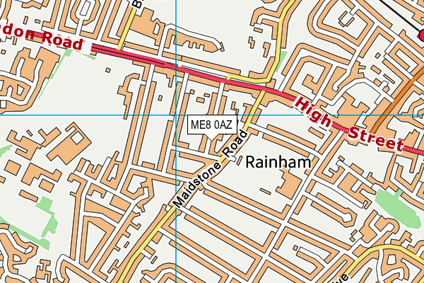 ME8 0AZ map - OS VectorMap District (Ordnance Survey)