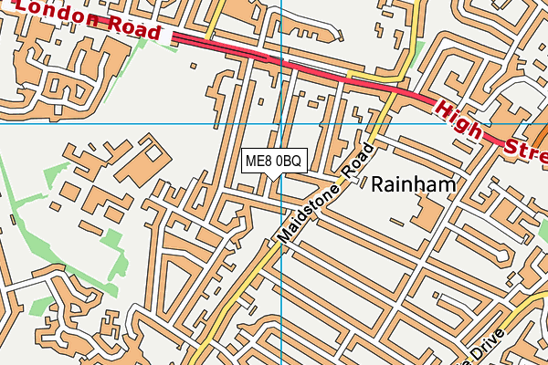 ME8 0BQ map - OS VectorMap District (Ordnance Survey)