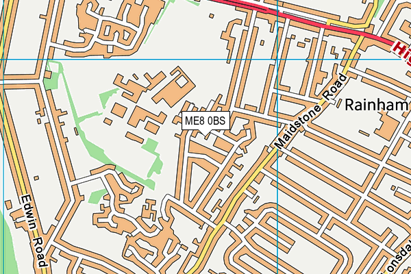 ME8 0BS map - OS VectorMap District (Ordnance Survey)
