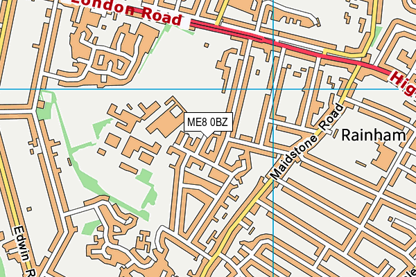 ME8 0BZ map - OS VectorMap District (Ordnance Survey)