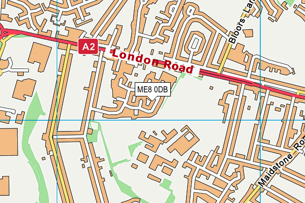 ME8 0DB map - OS VectorMap District (Ordnance Survey)