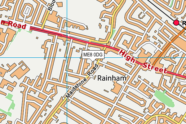 ME8 0DG map - OS VectorMap District (Ordnance Survey)