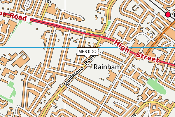 ME8 0DQ map - OS VectorMap District (Ordnance Survey)