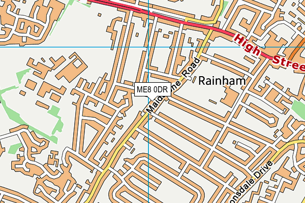 ME8 0DR map - OS VectorMap District (Ordnance Survey)