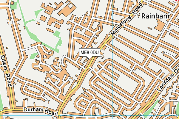 ME8 0DU map - OS VectorMap District (Ordnance Survey)