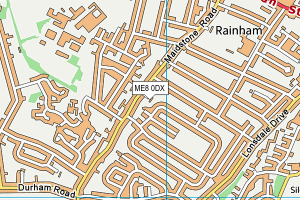 ME8 0DX map - OS VectorMap District (Ordnance Survey)