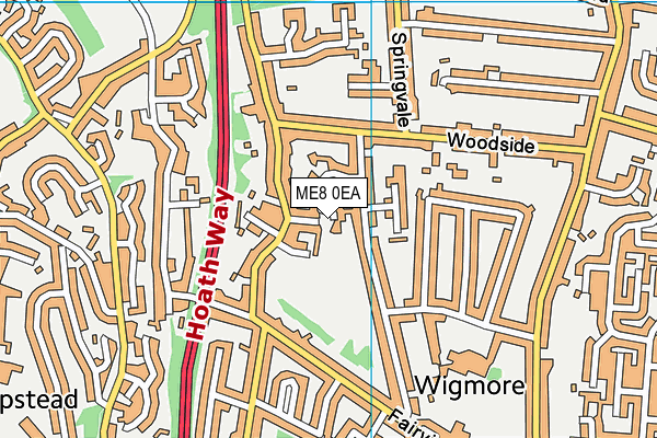 ME8 0EA map - OS VectorMap District (Ordnance Survey)