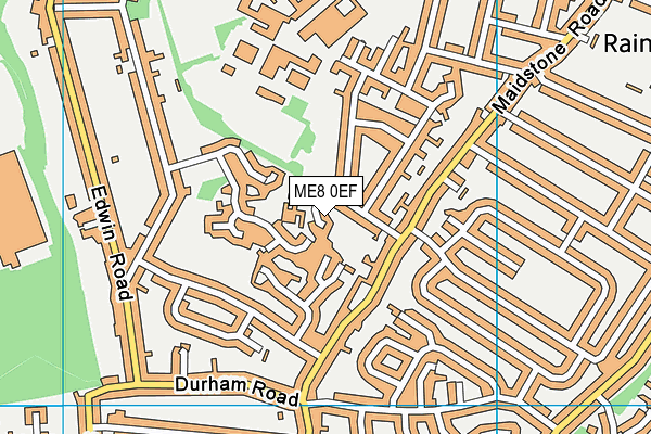 ME8 0EF map - OS VectorMap District (Ordnance Survey)