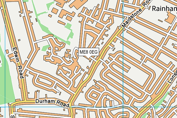 ME8 0EG map - OS VectorMap District (Ordnance Survey)