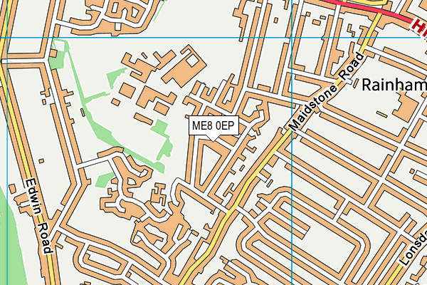 ME8 0EP map - OS VectorMap District (Ordnance Survey)