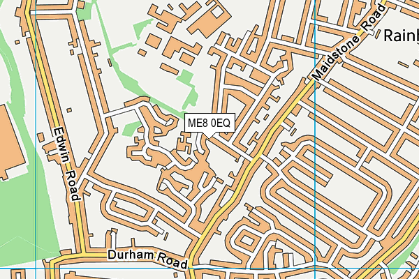 ME8 0EQ map - OS VectorMap District (Ordnance Survey)