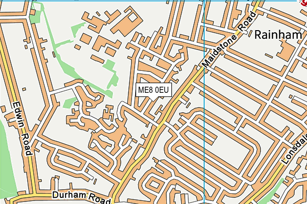 ME8 0EU map - OS VectorMap District (Ordnance Survey)