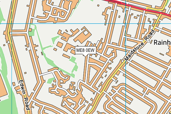 ME8 0EW map - OS VectorMap District (Ordnance Survey)