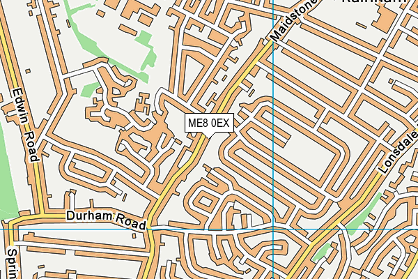 ME8 0EX map - OS VectorMap District (Ordnance Survey)