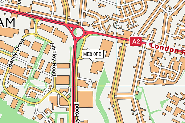 ME8 0FB map - OS VectorMap District (Ordnance Survey)