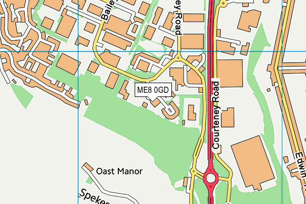 ME8 0GD map - OS VectorMap District (Ordnance Survey)