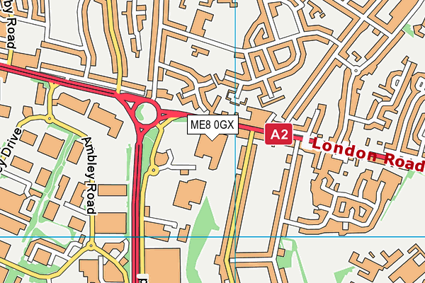 ME8 0GX map - OS VectorMap District (Ordnance Survey)