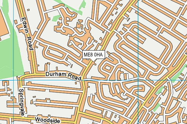 ME8 0HA map - OS VectorMap District (Ordnance Survey)