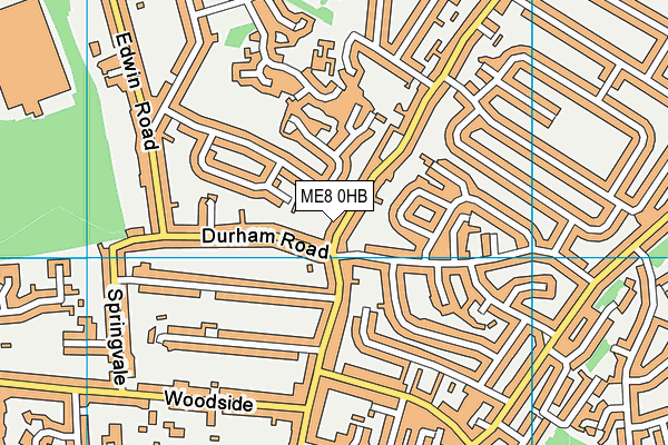 ME8 0HB map - OS VectorMap District (Ordnance Survey)