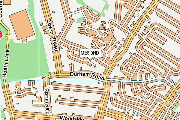 ME8 0HD map - OS VectorMap District (Ordnance Survey)