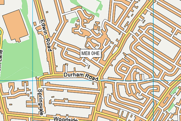 ME8 0HE map - OS VectorMap District (Ordnance Survey)