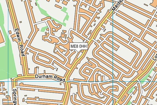 ME8 0HH map - OS VectorMap District (Ordnance Survey)