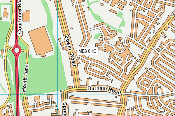 ME8 0HQ map - OS VectorMap District (Ordnance Survey)